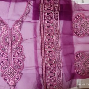 Ethnic Set with Embroidered Neckline, 1 Yard Border + 2 Motifs